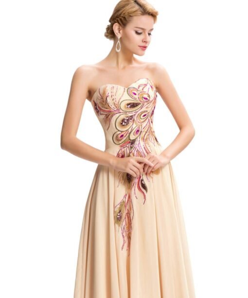 bridesmaid dress strapless-073401