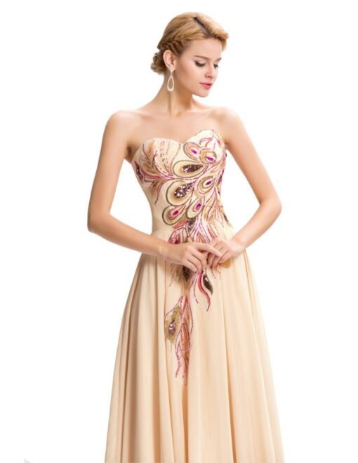 bridesmaid dress strapless-073401