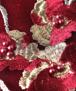 burgundy formal dress 763-01