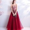 burgundy formal dress 763-04