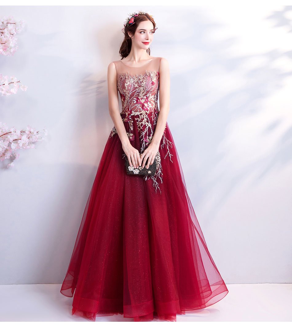formal dress burgundy