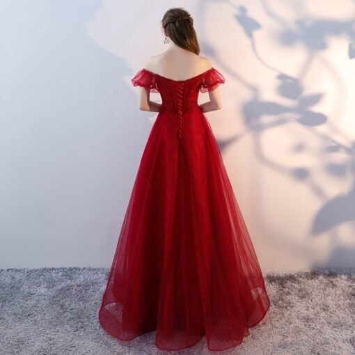 burgundy prom dresses cheap 749-03