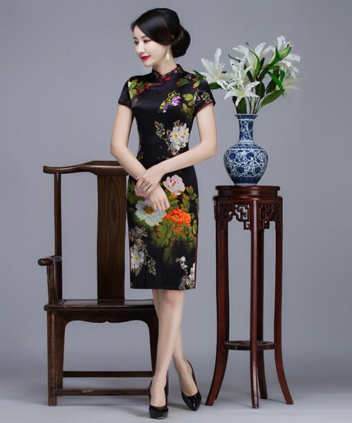 cheongsam black 745-04
