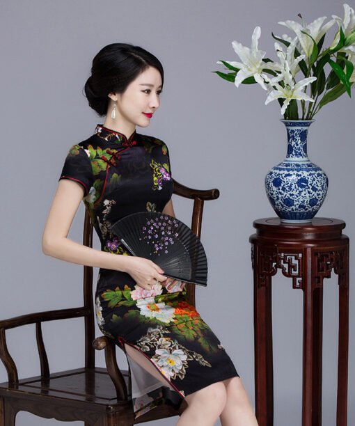 cheongsam black 745-08