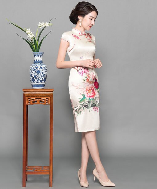 chinese dress knee length 746-03