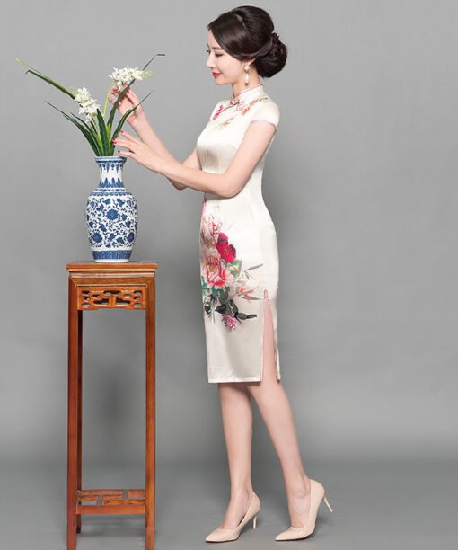 chinese dress knee length 746-04