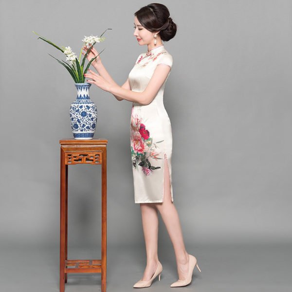 chinese dress knee length 746-04