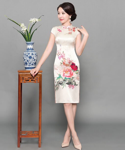 chinese dress knee length 746-05