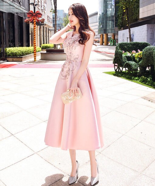 cocktail dress pink 0728-03