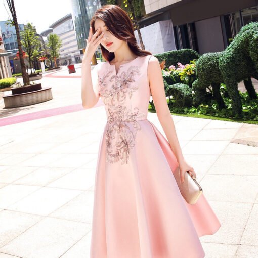 cocktail dress pink 0728-04