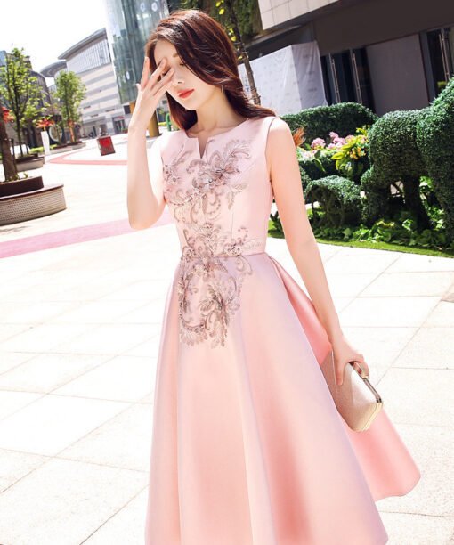 cocktail dress pink 0728-04