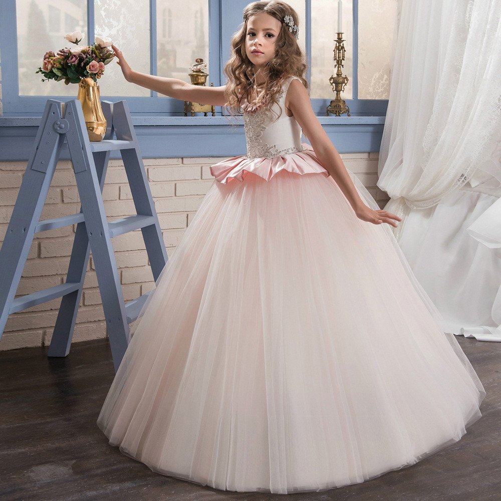 light pink ball gown