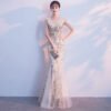 gold mermaid evening dress 751-02