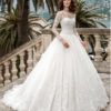 lace wedding dress high neck 0714-03