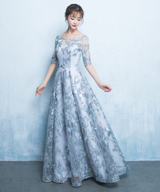 long prom dress lace 0722-04