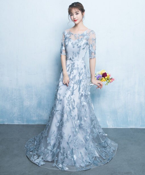 long prom dress lace 0722-05