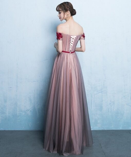 off the shoulder prom dress 756-04