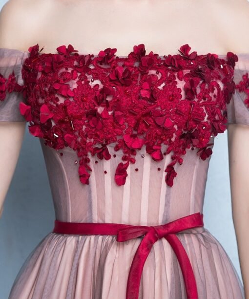 off the shoulder prom dress 756-05