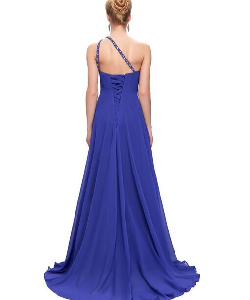 Alternative view of One Shoulder Bridesmaid Dress Long A Line Beading Sale