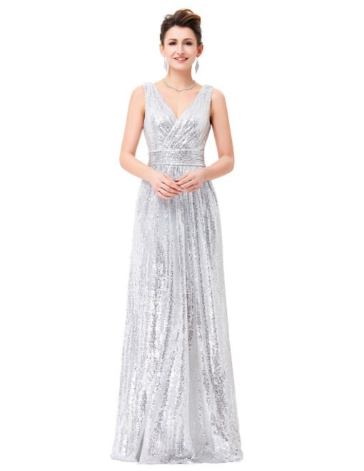 paillette evening dress 0739-03