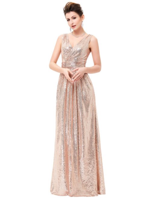 paillette evening dress 0739-02