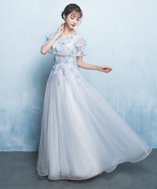 prom dress light blue 0727-02