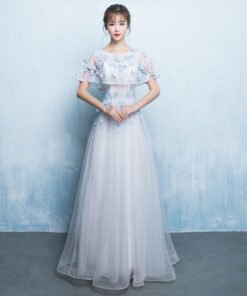 prom dress light blue 0727-03