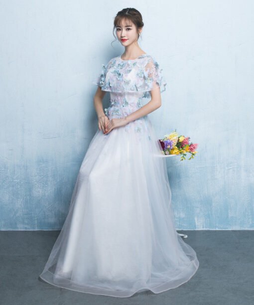 prom dress light blue 0727-04