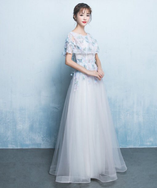 prom dress light blue 0727-05