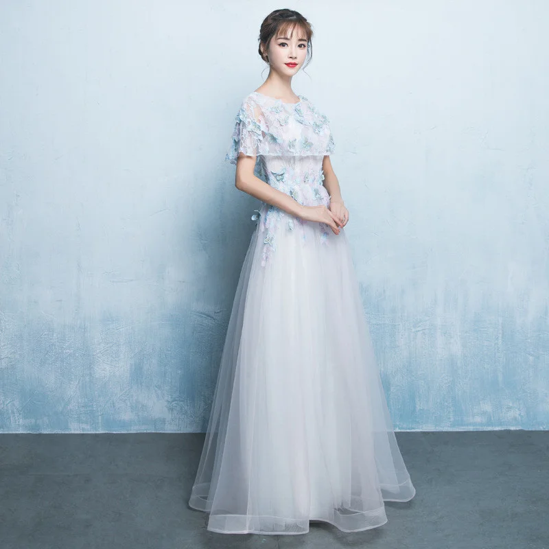 prom dress light blue 0727-05