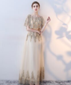 prom dress with cape 0721-01