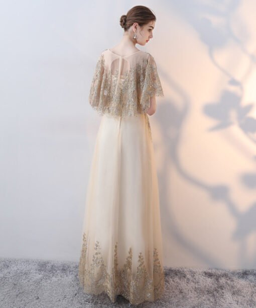 prom dress with cape 0721-03