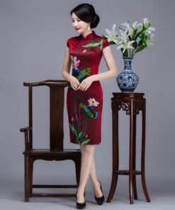 red chinese dress 741-03