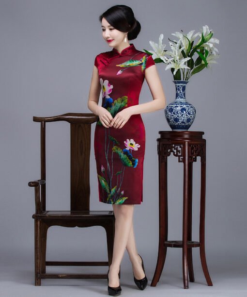red chinese dress 741-03