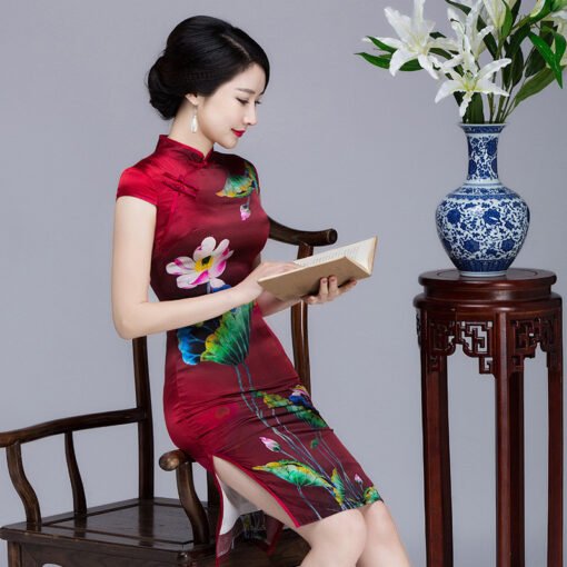 red chinese dress 741-05