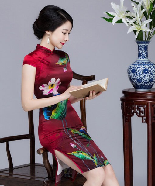 red chinese dress 741-05