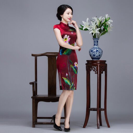 red chinese dress 741-06