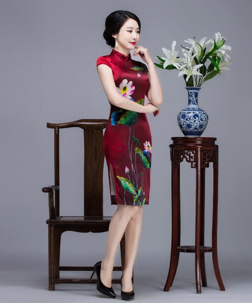 red chinese dress 741-06