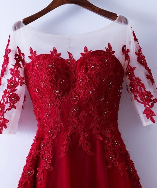 red prom dress long 757-04