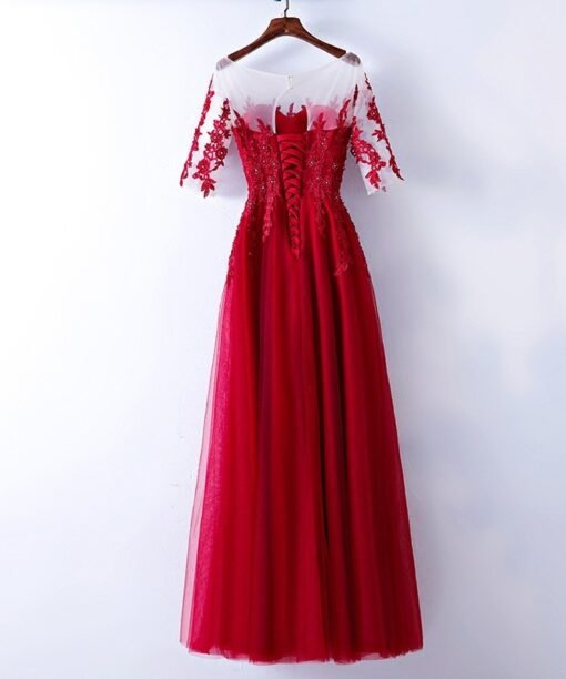 red prom dress long 757-04