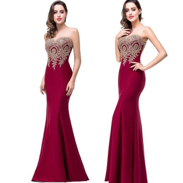 Sexy Evening Dress Mermaid Backless Long Prom Dress - Image 5