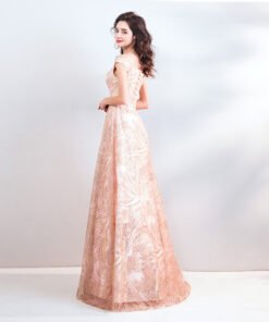 Alternative view of Birthday Dress Pink A Line Off The Shoulder Long Prom