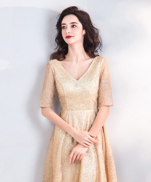 gold evening gown 787-08