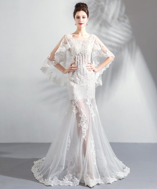 lace mermaid wedding dress 792-07