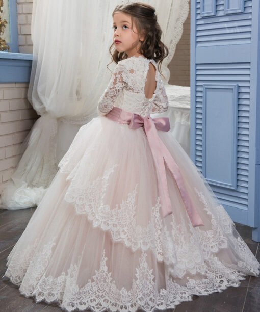 light pink flower girl dresses-0649
