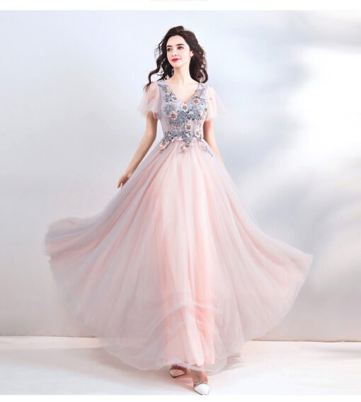light pink formal dress 790-05