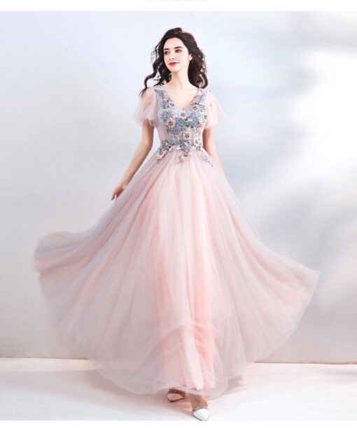 light pink formal dress 790-05