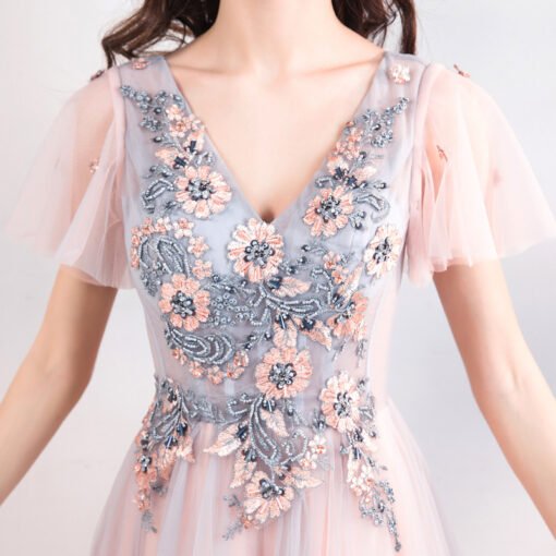 light pink formal dress 790-07