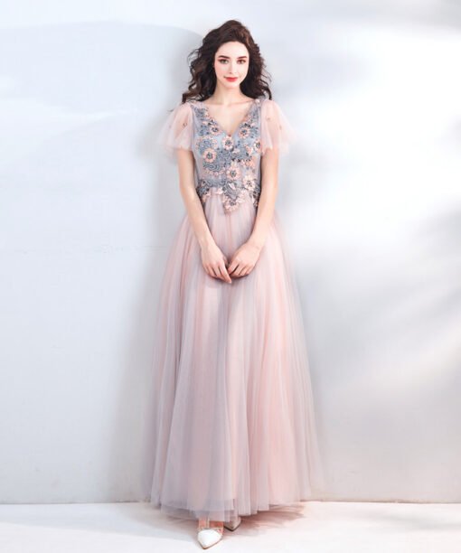 light pink formal dress 790-08
