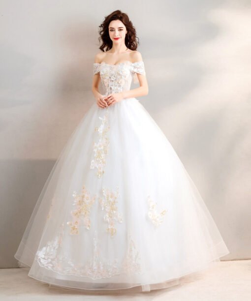 off the shoulder wedding dress 772-05